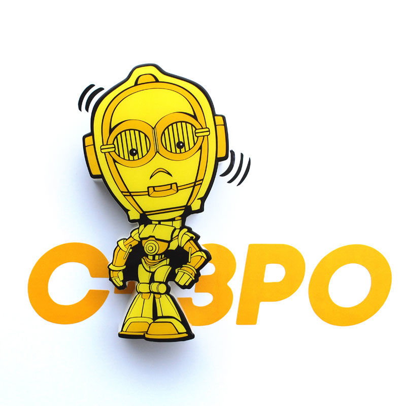 Lámpara LED 3D mini de C-3PO de Star Wars - 4