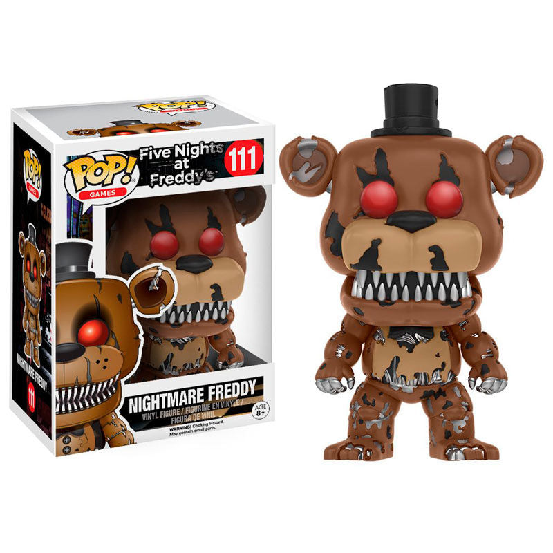 Figura Funko POP! de Nightmare Freddy con ojos rojos y sombrero negro - 2