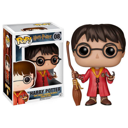 Figura Funko POP de Harry Potter con uniforme de quidditch y escoba - 2