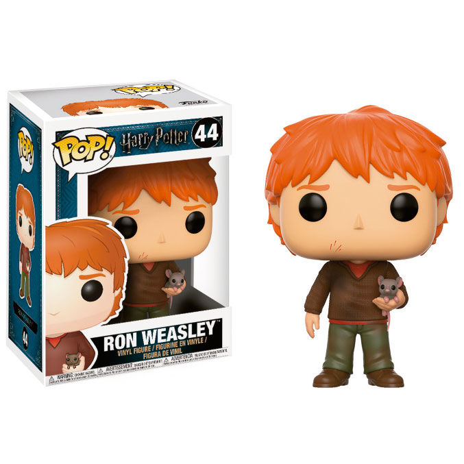 Figura Funko POP! de Ron Weasley con Scabbers - 2