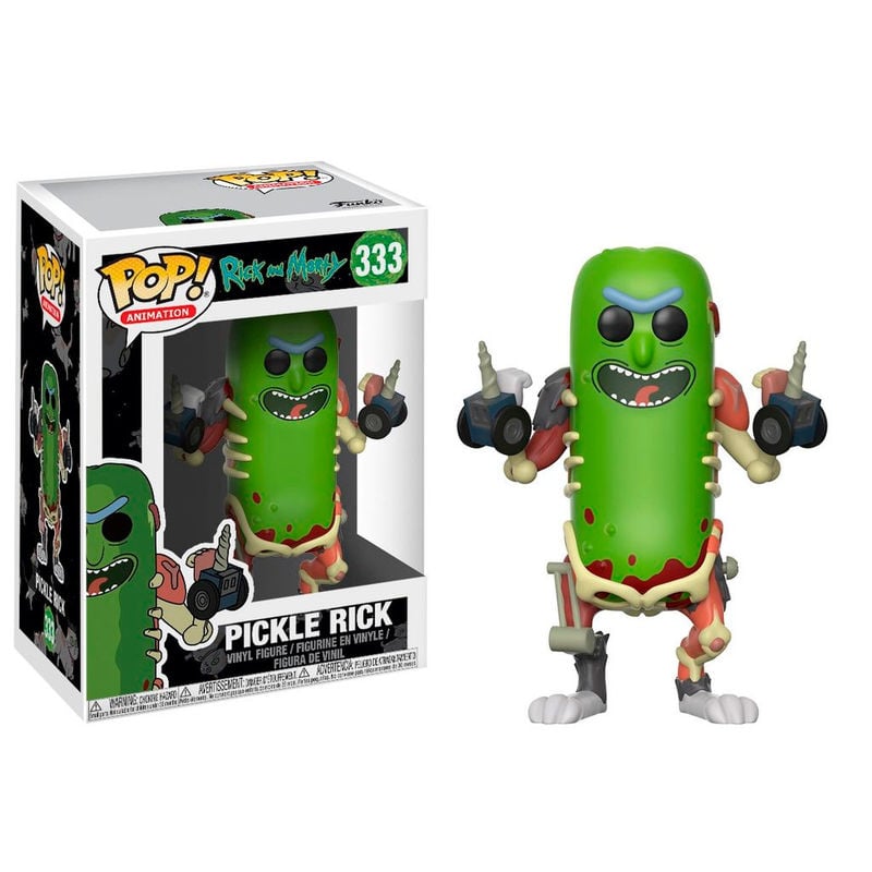 Figura Funko POP! de Pickle Rick de Rick and Morty con caja